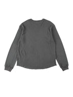 MERINO WAFFLE LONG T-SHIRTS #GRAY [PS232018]｜PAPERSKY WEAR