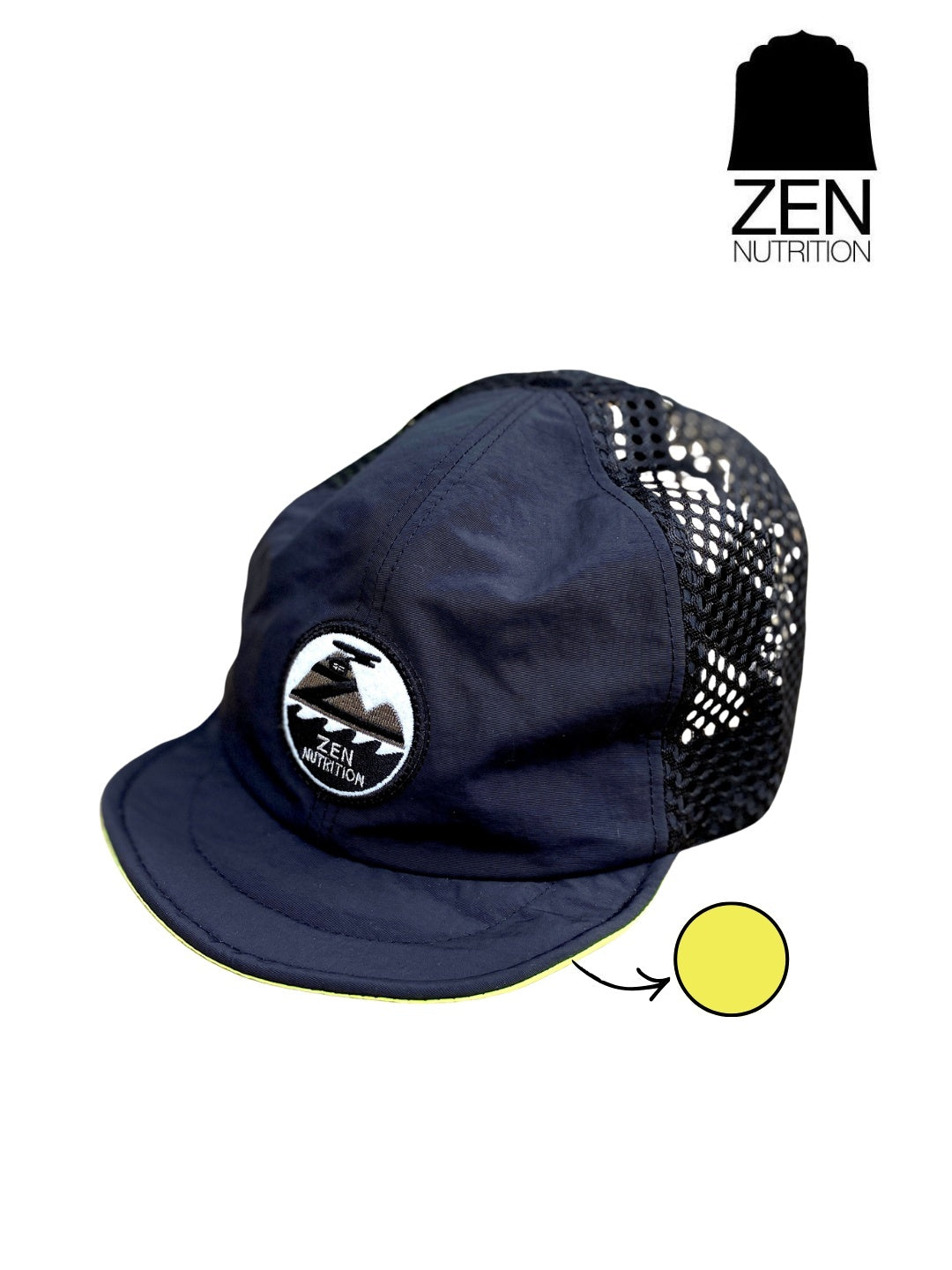 2026 HANAI×CLEF MESH BUM CAP #ブラック×イエロー｜ZEN
