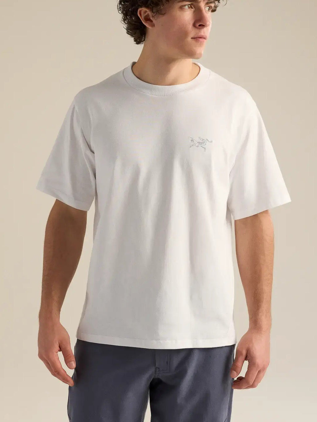 【Men】Kragg Cotton Emblem Crew SS M #White Light [X00001070203]｜ARC'TERYX