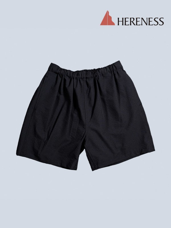 Outdoor Seersucker Shorts #BLACK [HU-20007]｜HERENESS