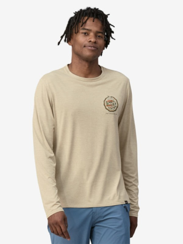 Men's L/S Cap Cool Daily Graphic Shirt - Lands #CTPX [45160]｜patagonia