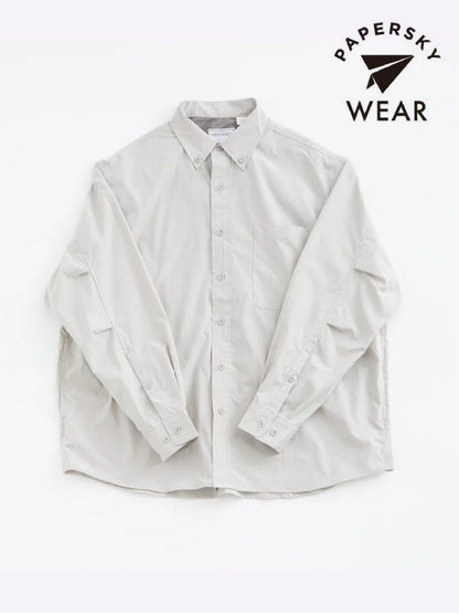 HIKE&BIKE CAVE TYPEWRITER BIG SHIRT #LIGHT BEIGE [PS231005]｜PAPERSKY WEAR