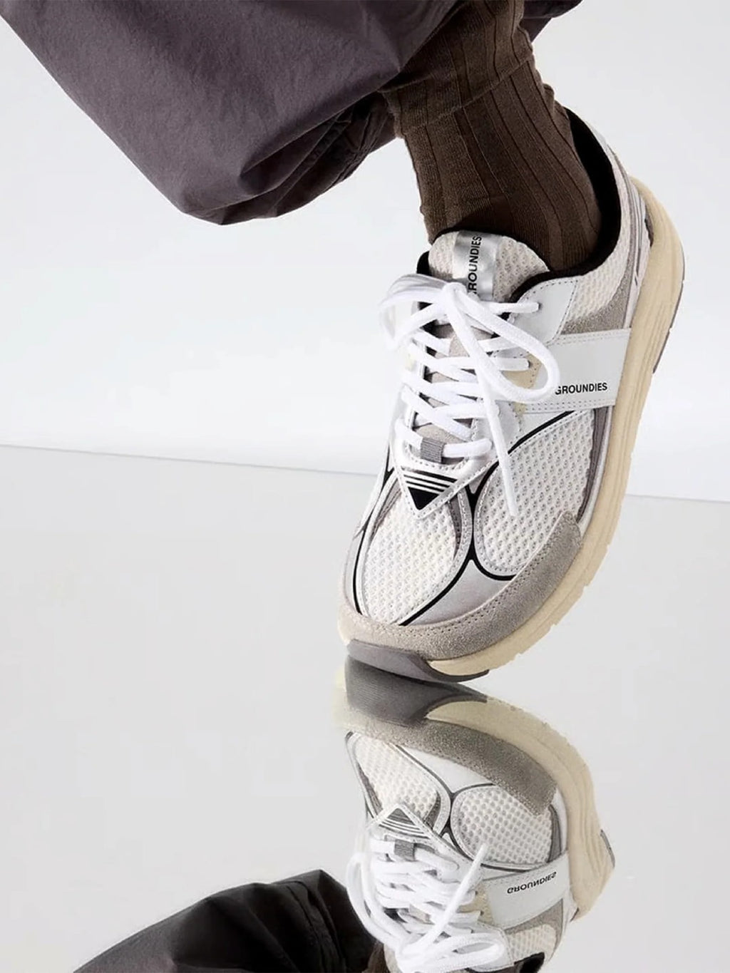 Men's Starlite 2.0 #White/Silver/Black [GND104-410126-WHS]｜GROUNDIES