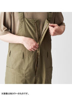 タッサーナイロンのオーバーオール #スミイロ [22025]｜AXESQUIN