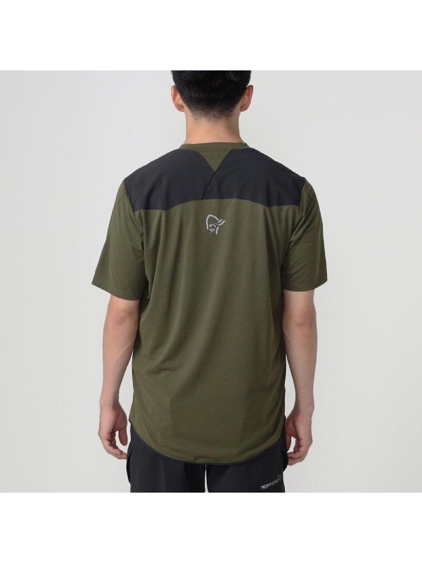 skibotn equaliser tech T-Shirt (M) #Olive Night [4207-24]｜Norrona