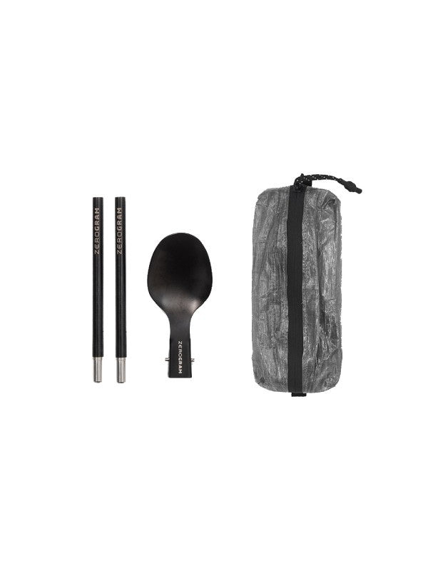 Bistro カトラリーセット with Dyneema Pouch #BLACK｜ZEROGRAM