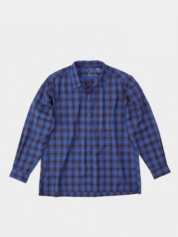 Merino Shirt #Blue Check｜山と道