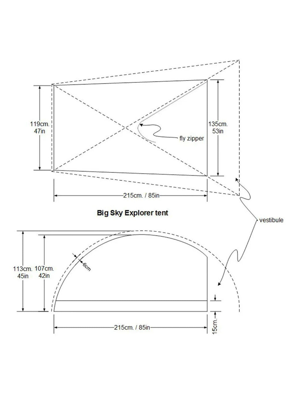 Soul 2P tent 30cm shorter Poles Bikepacking version #Granite Gray｜BIG SKY INTERNATIONAL