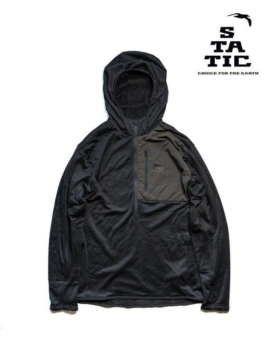 Adrift Half Zip Hoody #Black [24502]｜STATIC