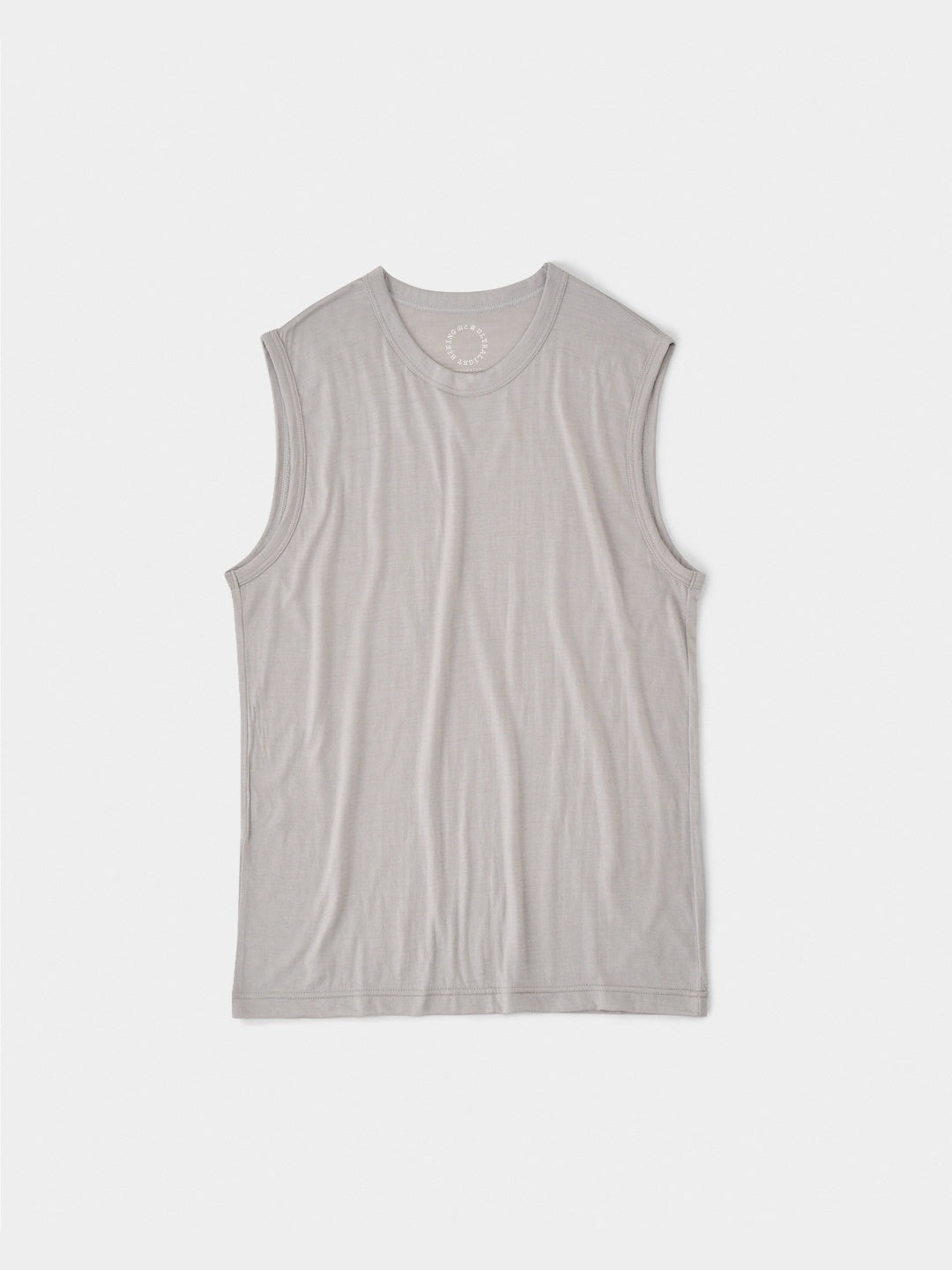 Men's 100% Light Merino Sleeveless #Silver Cloud｜山と道