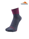 登山者拱形袜四分之一分趾款 #酒红色 x 炭灰色 [20324] | YAMAtune