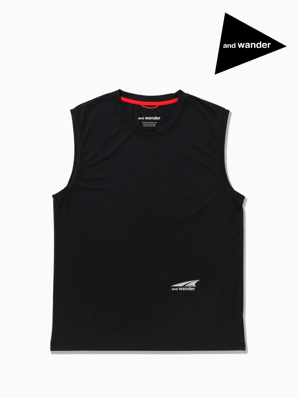 Altra×and wander tank top #black/010 [6164505]｜and wander