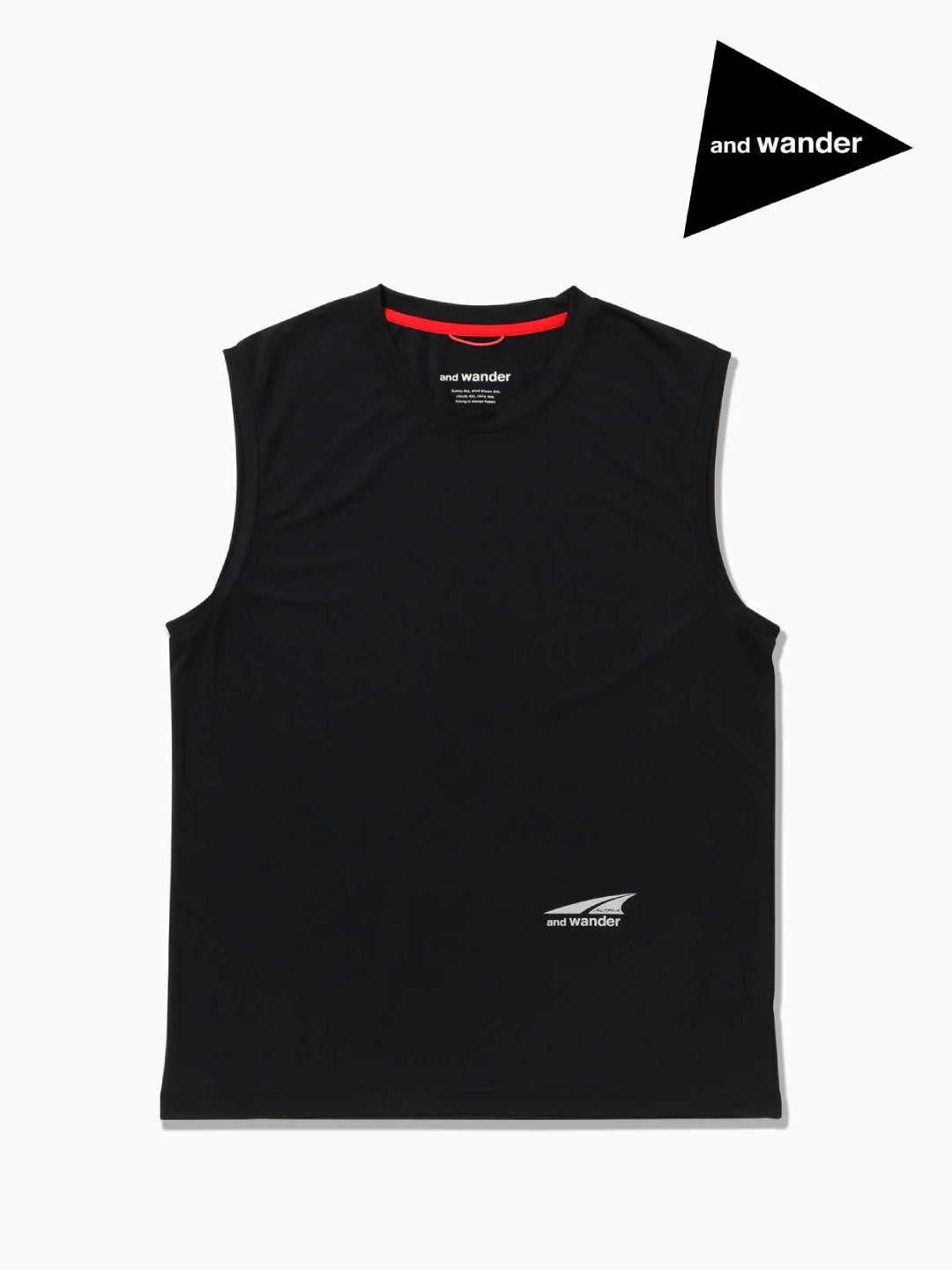 Altra×and wander tank top #black/010 [6164505]｜and wander