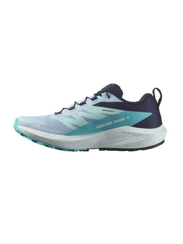 Women's SENSE RIDE 5 W #Cashmere Blue/Carbon/Peacock Blue [L47458900]｜SALOMON