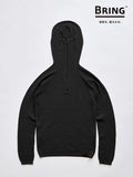 WUNDERWEAR 半拉链连帽衫 #黑色 [BW0505]｜BRING