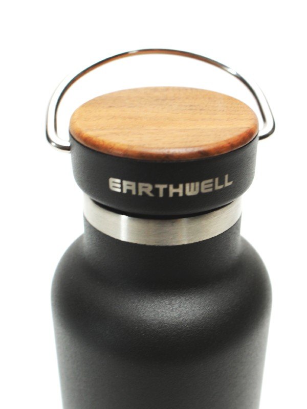 22oz Woodie Walnut Bottle #Volcanic Black｜EARTHWELL【Outlet_30】