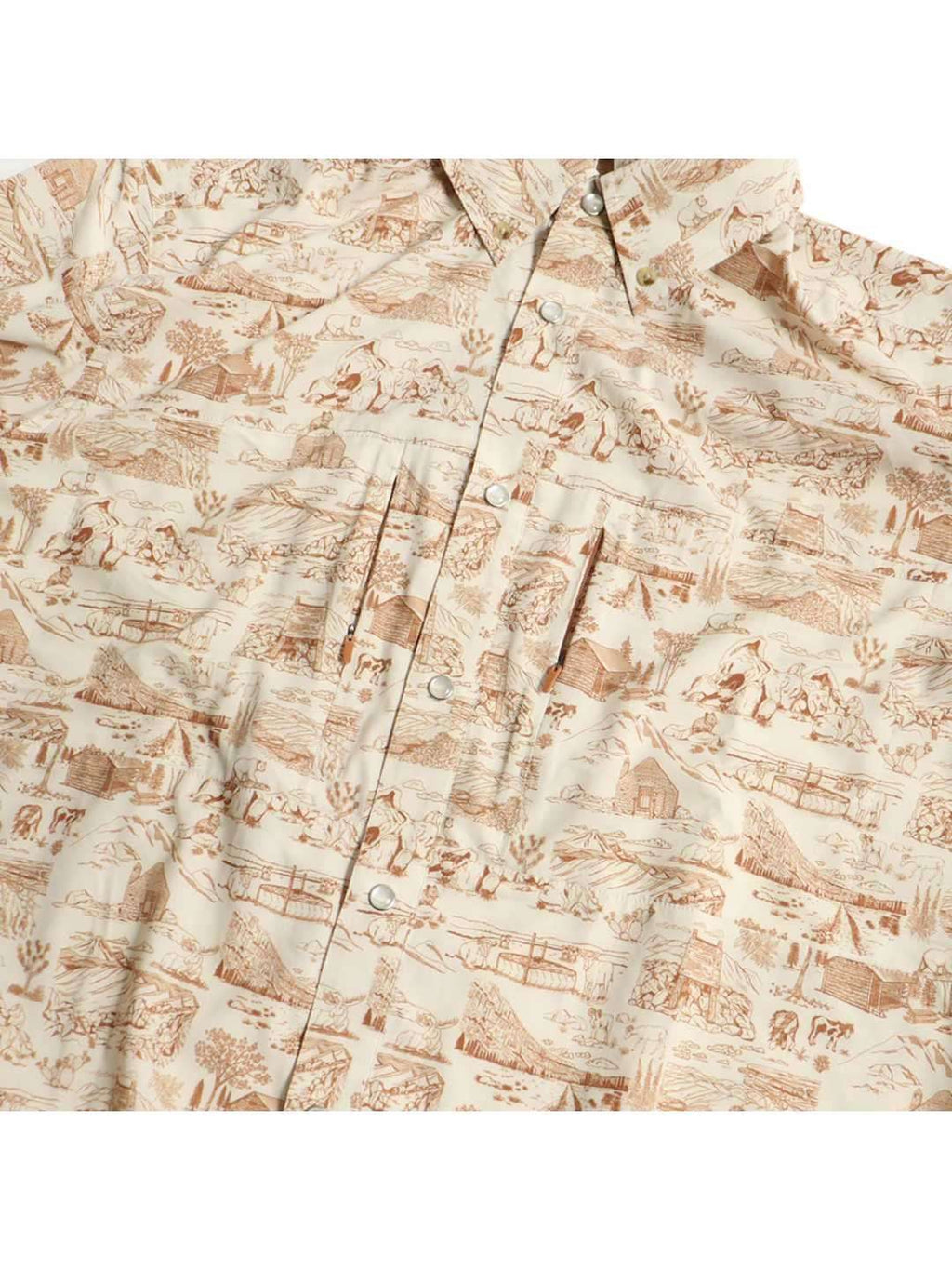 TRIPLE CROWN BUTTON DOWN LONG SLEEVE REMOVABLE HOOD #TRAIL MADNESS BROWN [TC’BDR-LS2]｜Jolly Gear