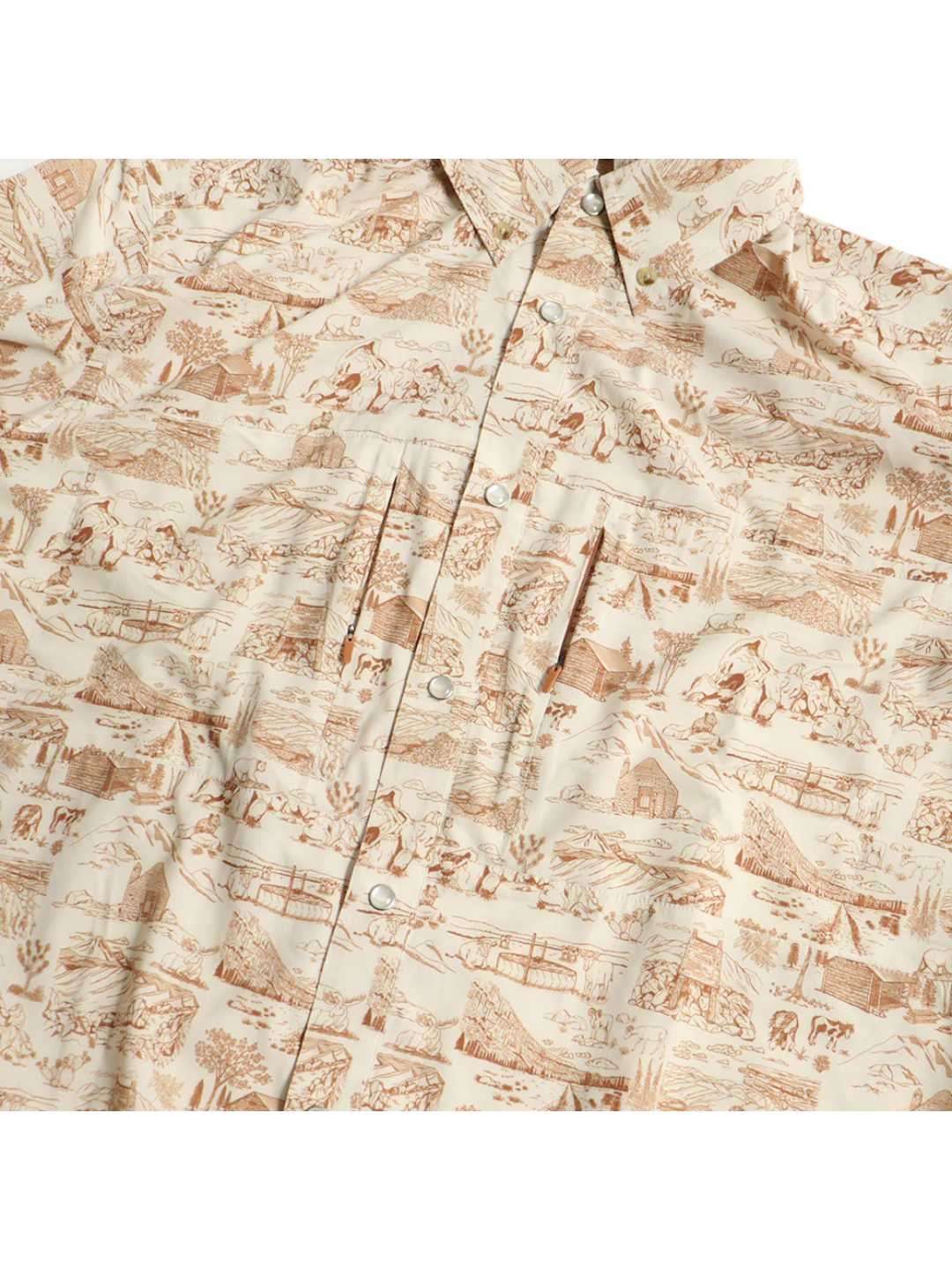 TRIPLE CROWN BUTTON DOWN LONG SLEEVE REMOVABLE HOOD #TRAIL MADNESS BROWN [TC’BDR-LS2]｜Jolly Gear