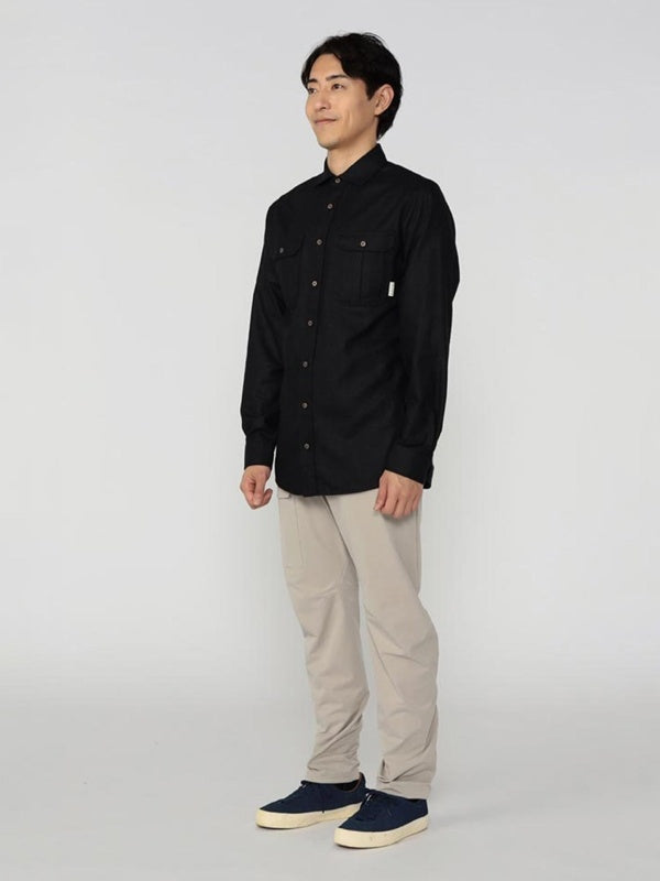 ReBorn Wool Shirt Men's #Dark Grey Melange [106310]｜ACLIMA