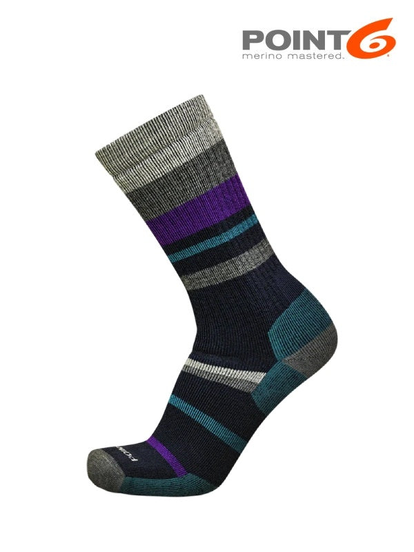 Hiking Mixed Stripe Medium Crew #DarkNavy [11-2567]｜POINT6