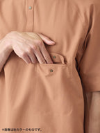 シアサッカーの半袖プルオーバーシャツ #カチイロ [21117]｜AXESQUIN