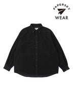 HIKE&BIKE CAVE CORDUROY BIG SHIRT #01BLK [PS232008]｜PAPERSKY WEAR