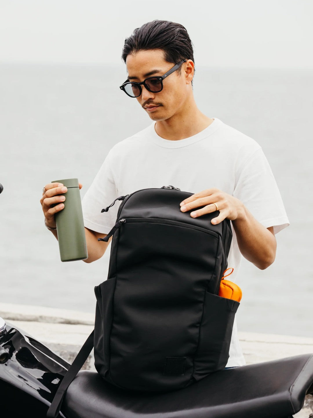 CIVIC HALF ZIP 22L #Solution Dyed Black [CHZ22]｜EVERGOODS