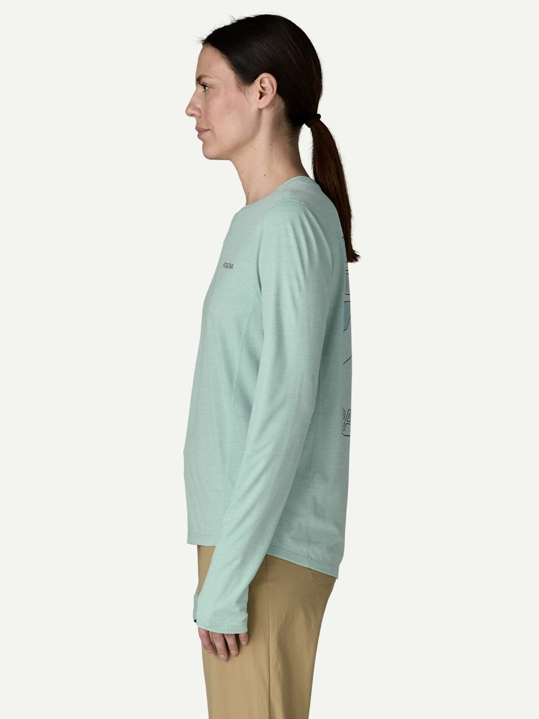 Women's L/S Cap Cool Sun Shirt - Peak Visions #TBIX [44935]｜patagonia