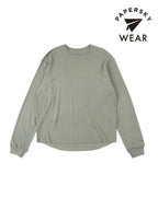 MERINO WAFFLE LONG T-SHIRTS #LIGHT KHAKI [PS232018]｜PAPERSKY WEAR