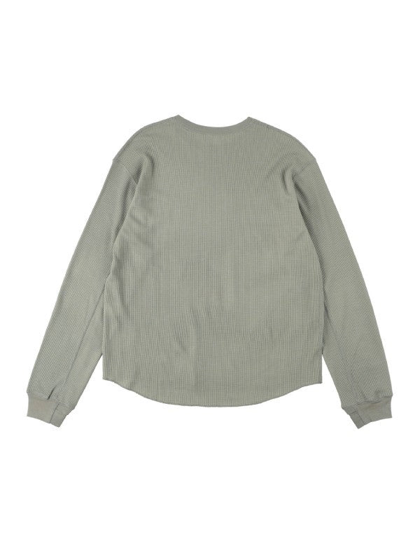 MERINO WAFFLE LONG T-SHIRTS #LIGHT KHAKI [PS232018]｜PAPERSKY WEAR