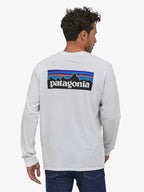 Men's Long Sleeved P-6 Logo Responsibili Tee #WHI [38518] ｜patagonia