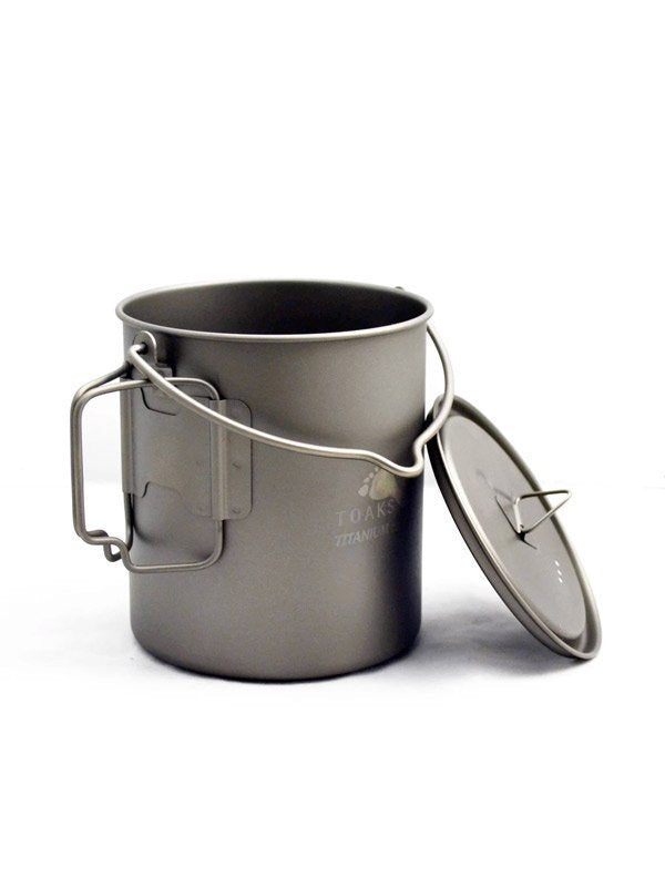 Titanium Pot 750ml With Bail Handle [POT-750-BH] _ TOAKS | トークス – moderate