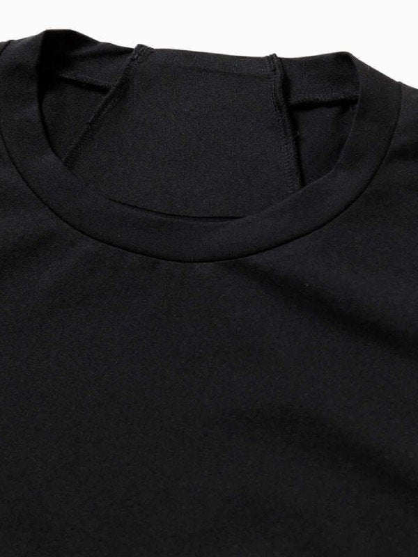 Women's plain base T #Black [5741284090] ｜andwander