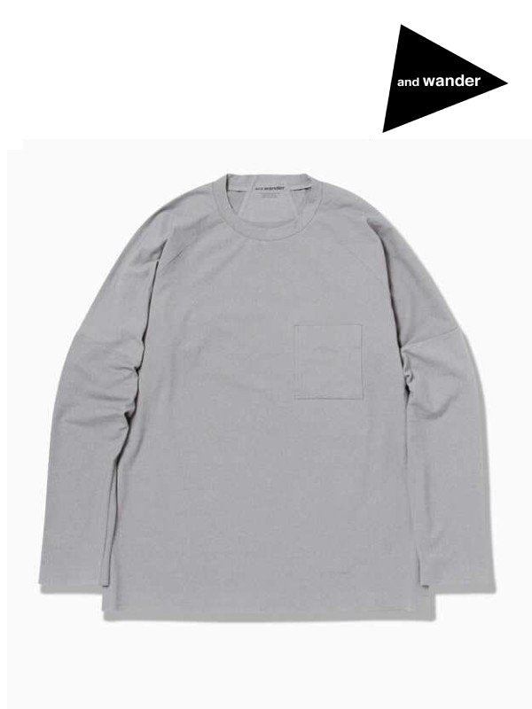 Women's plain base T #Gray [5741284090] ｜andwander