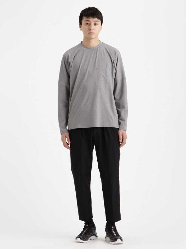 Women's plain base T #Gray [5741284090] ｜andwander