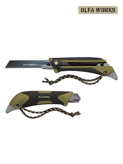 Replaceable blade field knife FK1 #Olive drab [OW-FK1-OD] | OLFA WORKS