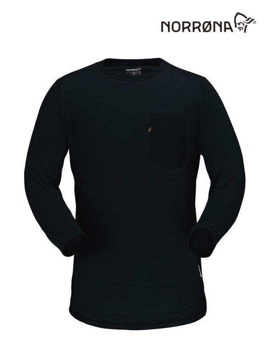 skibotn wool 3/4 T-shirt #Caviar [4202-20]｜Norrona