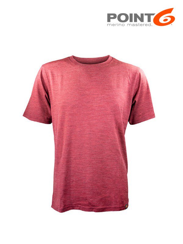 Men's Alpine Extra-Fine Merino Wool Tee #Rust [81-6000-219]｜POINT6