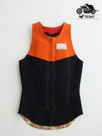 LIFE VEST #オレンジ×ブラック/レッド×柄｜TRUMP WETSUITS