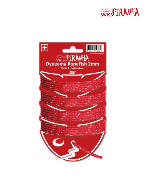 PIRANHA｜Ropefish 2mm-20m #Red/Reflecting [653791-RX20]｜PIRANHA