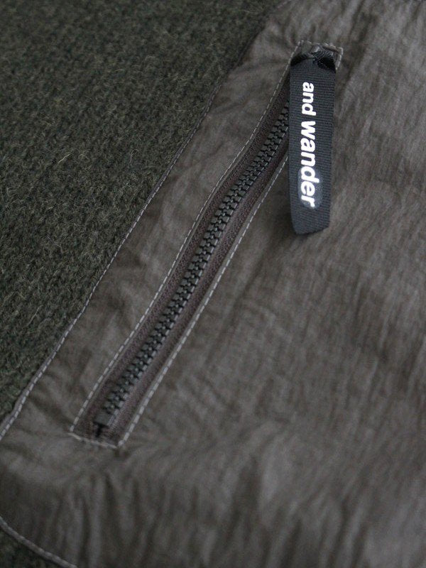 shetland wool sweater #Khaki [5742284362] ｜andwander