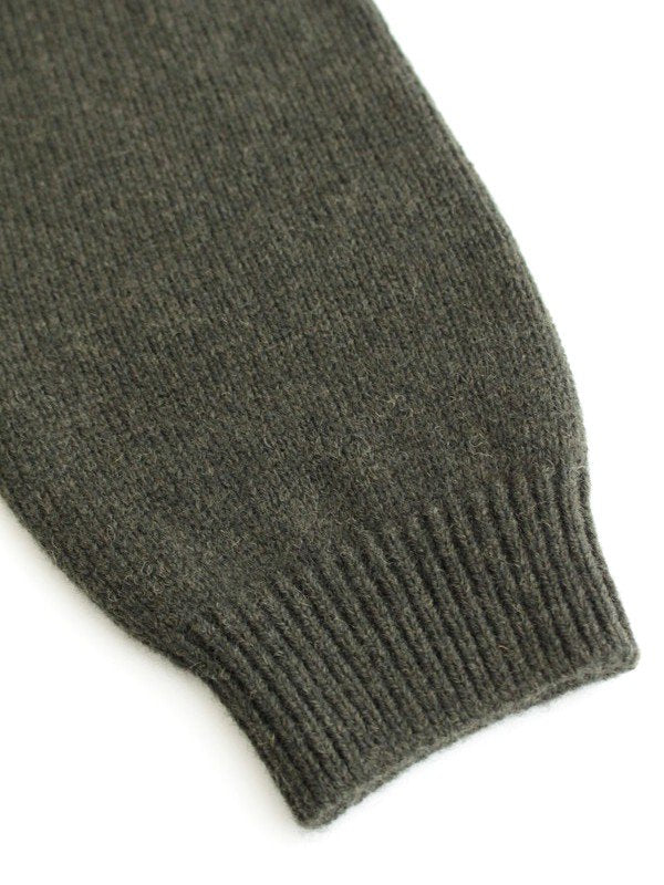 shetland wool sweater #Khaki [5742284362] ｜andwander