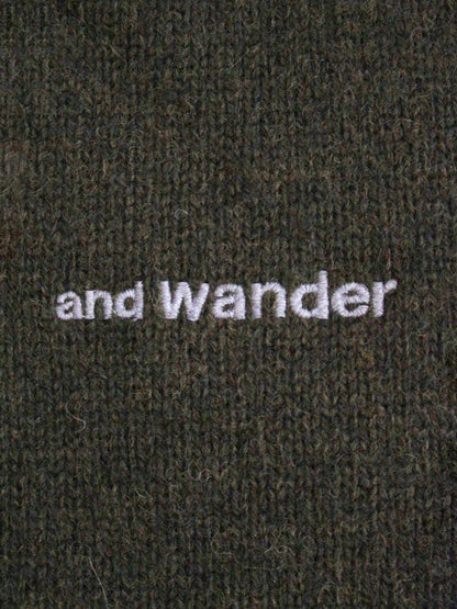 shetland wool sweater #Khaki [5742284362] ｜andwander