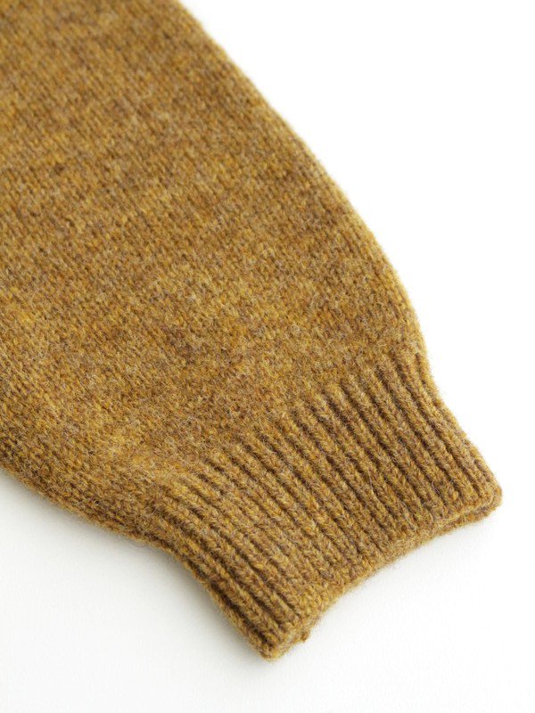 Women's shetland wool sweater #Camel [5742284362] ｜andwander