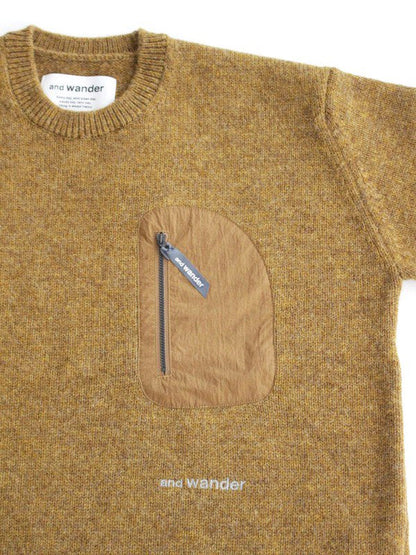 shetland wool sweater #Camel [5742284362] ｜andwander