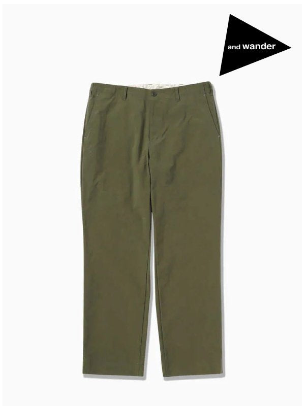 nylon chino pants #Khaki [5742282388] ｜andwander【Outlet_40】