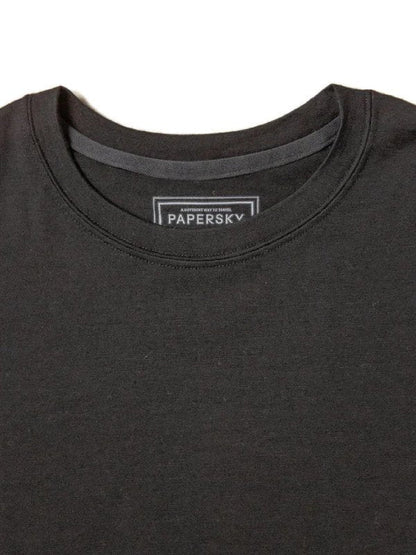 MERINO LONGSLEEVE T-SHIRTS #Black [PS222022]｜PAPERSKY WEAR