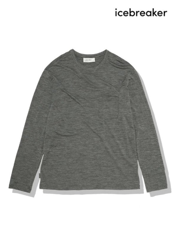 Men's 150 LS POCKET TEE #GR [IT62270]｜icebreaker