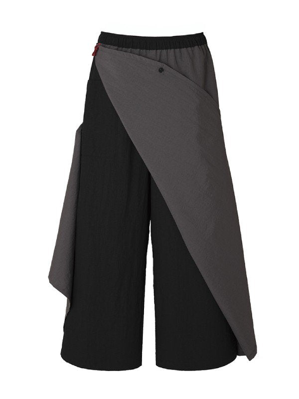 Lid pants autumn #K80 charcoal color x black [042014] | AXESQUIN
