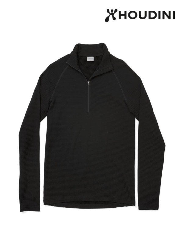 Men's Desoli Thermal Half Zip #True Black [840033]｜HOUDINI